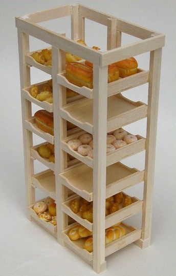 Bakers Rack Dolls House Miniature